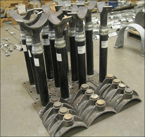 Adjustable Pipe Saddle Supports Designed for 12" to 14" Dia. Pipe Sizes
