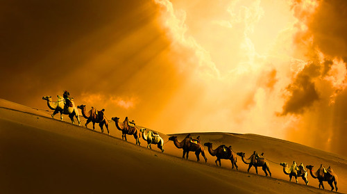 world china sunset sky sunrise ride desert mongolia wonders