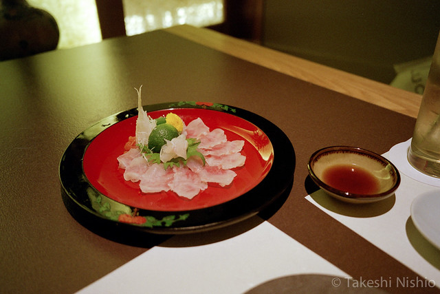 ミーバイ薄造り / Thin sliced Mi-bai sashimi