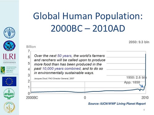 Global human population growth