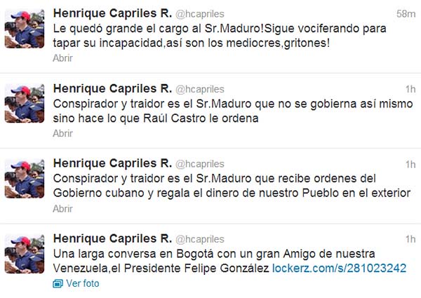capriles twitter