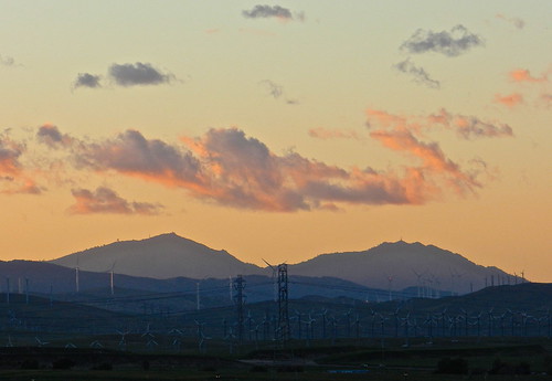 sunset wind powerlines machines mtdiablo