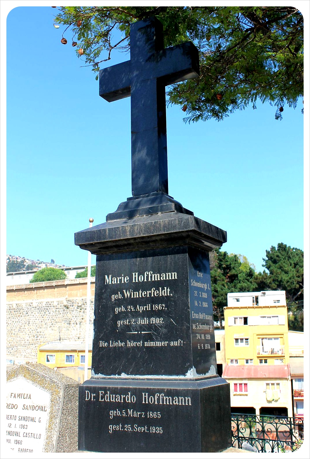valparaiso cemetery german grave