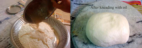 kneaded garlic roll dough 