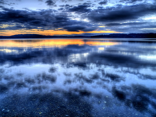 blue water clouds sunrise reflections washington olympus pacificnorthwest hoodcanal