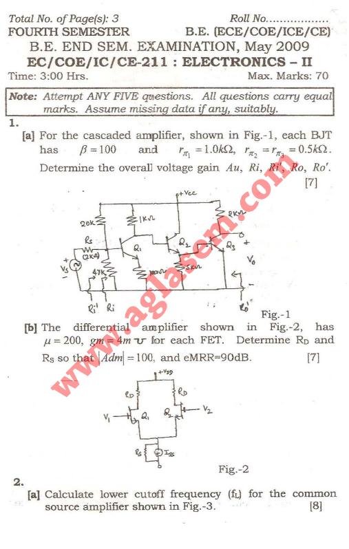 NSIT: Question Papers 2009  4 Semester - End Sem - EC-COE-IC-CE-211