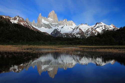 park reflection argentina roy sunrise el glacier cerro national fitz chalten