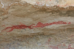 ancient rock drawings, Takiroa Rock Art Site, Waitaki District, Canterbury, New Zealand 4