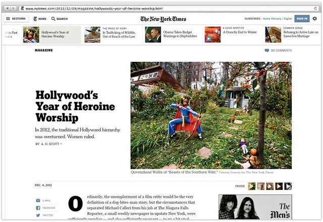 Rediseño NYT en desktop