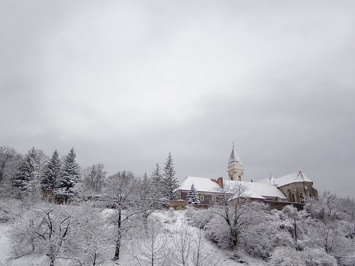 winter snow church landscape olympus monastery oldbuilding omd sopron em5 banfalva