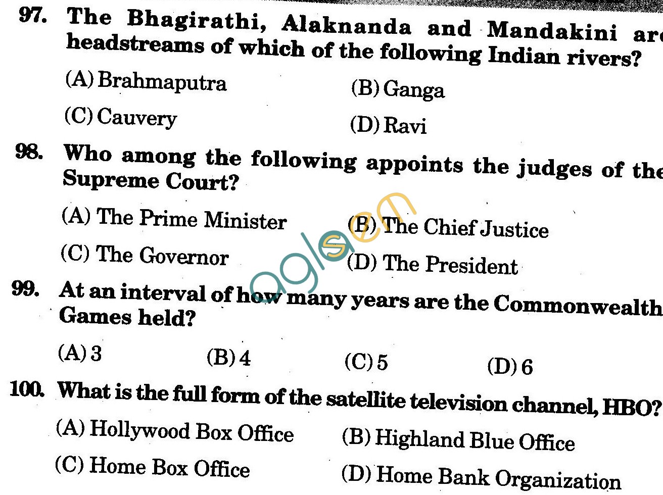 NSTSE 2010 Class VI Question Paper with Answers - General Knowledge