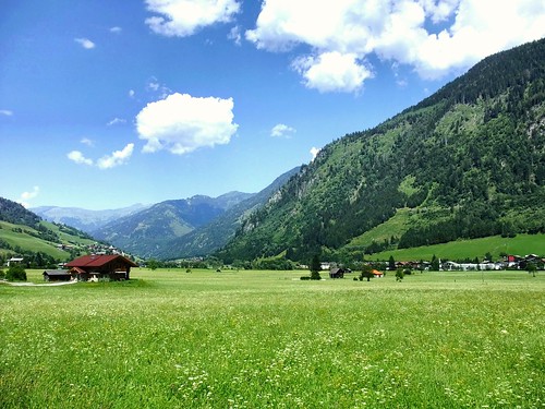 summer sky house mountains green grass clouds austria europe meadow valley badhofgastein fujifinepixf200