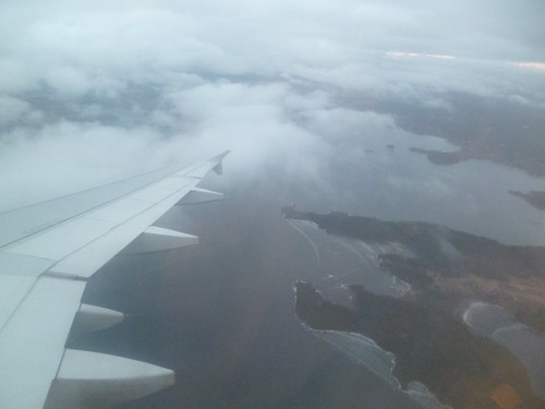 winter sea window airplane coast frost view sweden visit aeroplane trollhättan