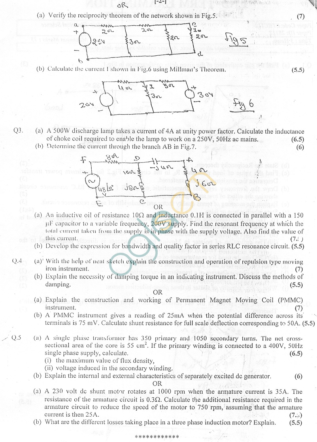 GGSIPU Question Papers Second Semester – end Term 2006 – ETEC-112