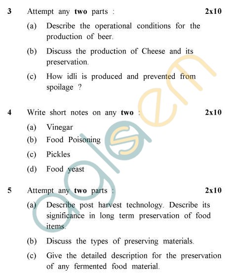 UPTU B.Tech Question Papers - BT-804 - Food Biotechnology