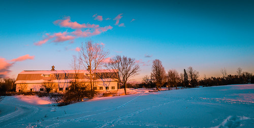 sunset barns sunsets wintervermont