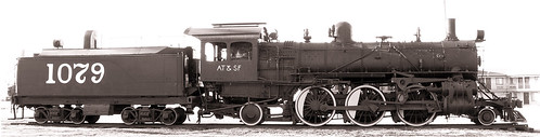 train kansas locomotive steamer 262 steamlocomotive 1902 coffeyville atsf atsf1079