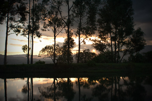 trees sunset red water clouds canon colombia villadeleyva