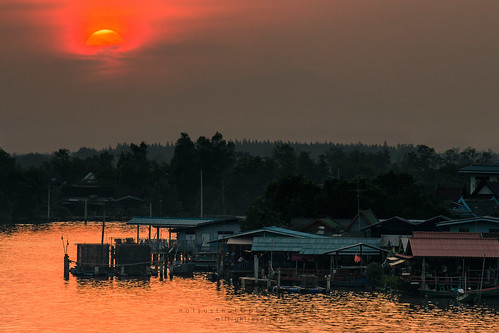 sunset sun river riverhouse phetchaburi sunsetriver bangtaboon