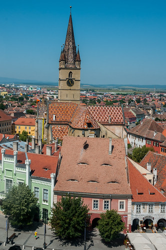 view romania transylvania lutherancathedral sibiu hermannstadt rumänien counciltower lensnikon1685mmf3556gedvrdxafsnikkor