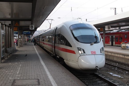 ICE 3 train ready to depart Würzburg Hbf