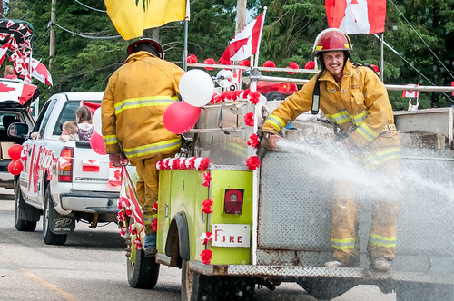 parade hose greenlake saskatchewan canadaday firefighters meadowlake