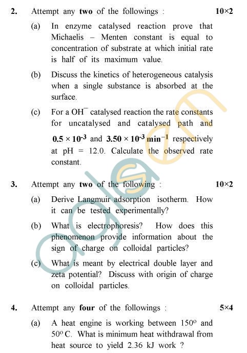 UPTU B.Tech Question Papers - TCY-401/CY-401 - Chemistry-II