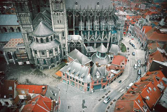 Belgique : Tournai, cathèdrale Notre-Dame de Tournai. XIIe