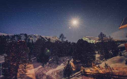 trees winter sky moon snow mountains cold night stars landscape österreich kärnten nightsky 2013 falkertsee