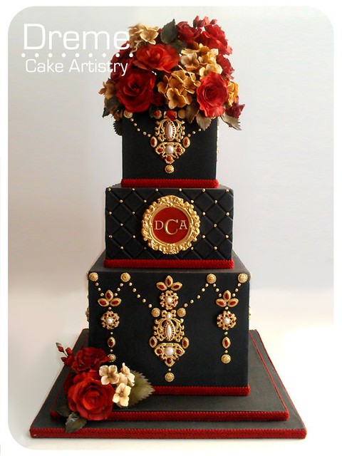 Cake with Lovely Jewelries by Dreme Cake Artistry