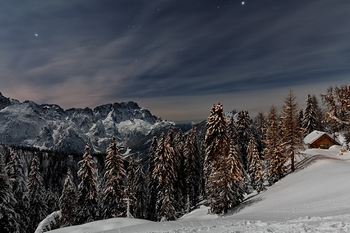 winter mountains night canon landscape moonlight tarvisio snoe montelussari camporosso canonians montesantolussari borgolussari