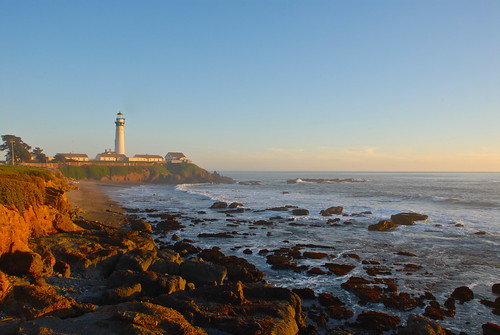 ocean california sunset lighthouse coast d200 pigeonpoint