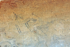 historic rock drawings, Takiroa Rock Art Site, Waitaki District, Canterbury, New Zealand 3