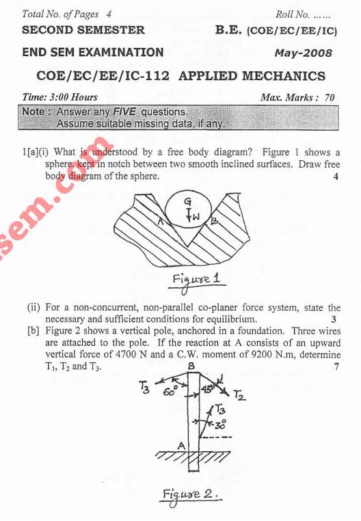 NSIT Question Papers 2008 – 2 Semester - End Sem - COE-EC-EE-IC-112