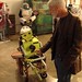 Jim Selikoff greeting the brainy wheelchair robot by Dog Powered Robot