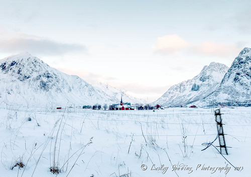 winter sky snow mountains cold ice church norway clouds fence buildings landscape spire grasses lofoten hff magicunicornverybest