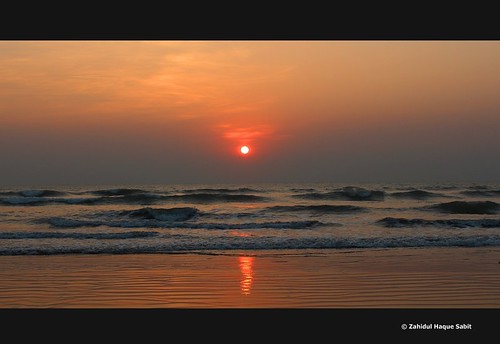 sunset seascape asia bangladesh himchori sabitbd