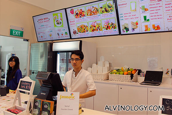 Nutritionist will serve you at the counter 