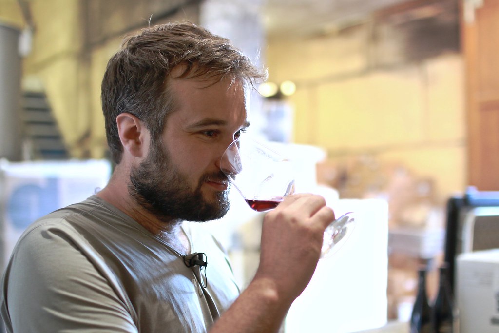 Antoine wine tasting at Viret wine cellar