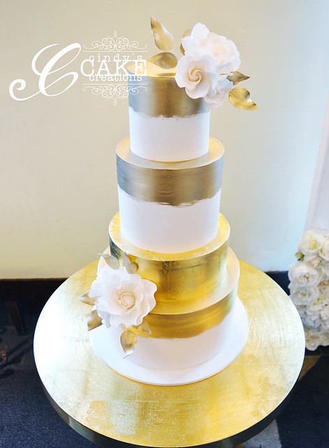 Golden Tiers by Cindy's Cake Creations