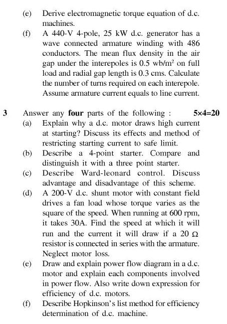 UPTU B.Tech Question Papers - EE-401-Electromechanical Energy Conversion  I