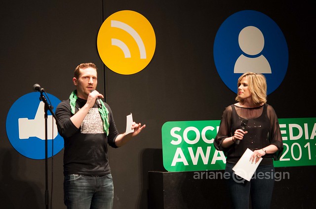 2013 Social Media Awards Emcees Nick Routley and Dawn Chubai