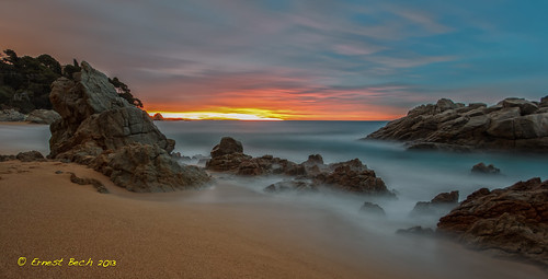 longexposure sea beach sunrise canon landscape mar rocks girona filter catalunya platja roques lloretdemar sortidadesol 60d sigma1020mm1456 llargaexposició bwnd301000x