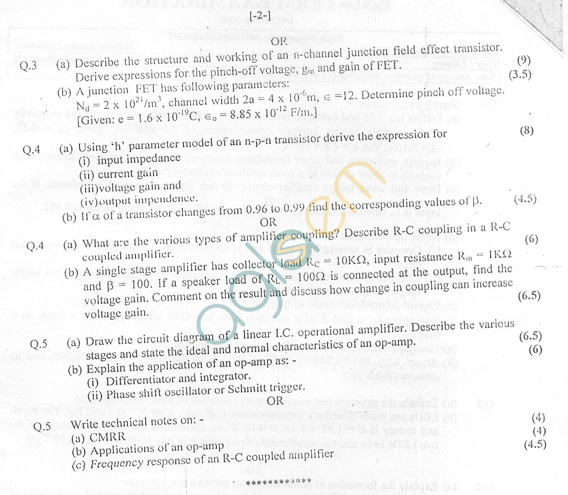 GGSIPU Question Papers Third Semester – End Term 2006 – ETCS-203