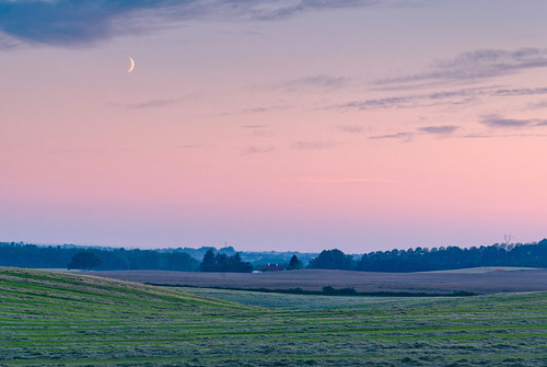 light sunset sky moon farm fields hdr svendborg 2012 sørup juli2012