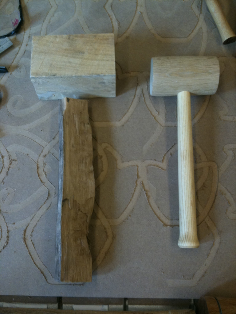 Wooden blanks and finished wooden mallet