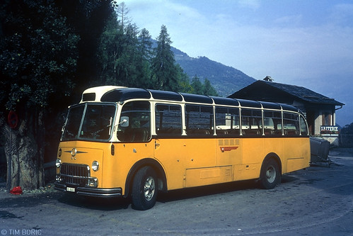 bus schweiz switzerland suisse autobus postauto ptt haifisch fbw vissoie