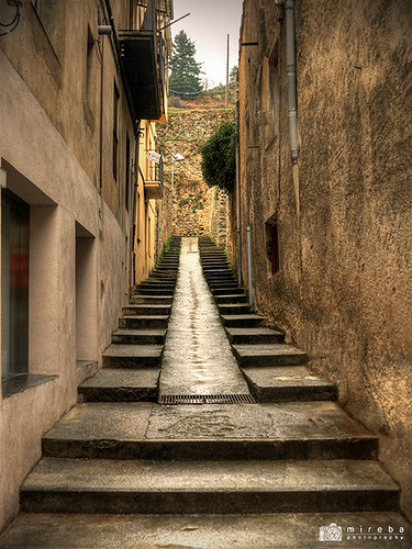day medieval rainy catalunya ladder escaleras pirineus vall camprodon segle ripollès
