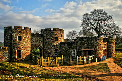 uk trees castle wooden cheshire stonework entrance landmark medieval beeston