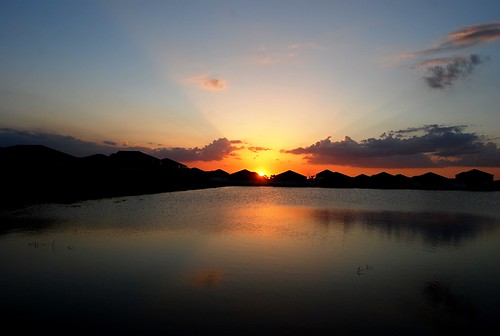sunset sky reflection water clouds tampa mirror tampabay florida